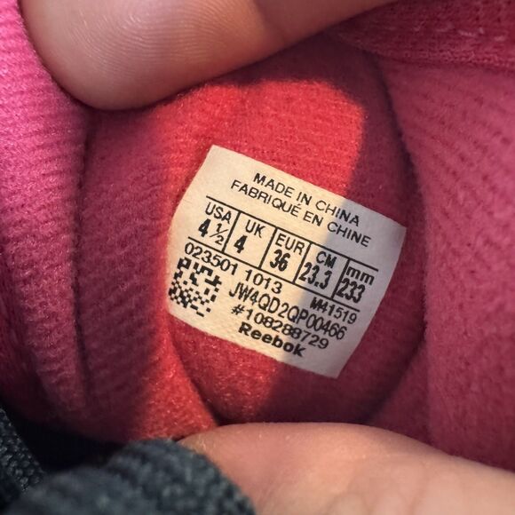 Reebok‎ Question Mid Hi Top Sneakers Womens 6 (Youth 4.5) Grey Blue Shoes - Picture 8 of 8